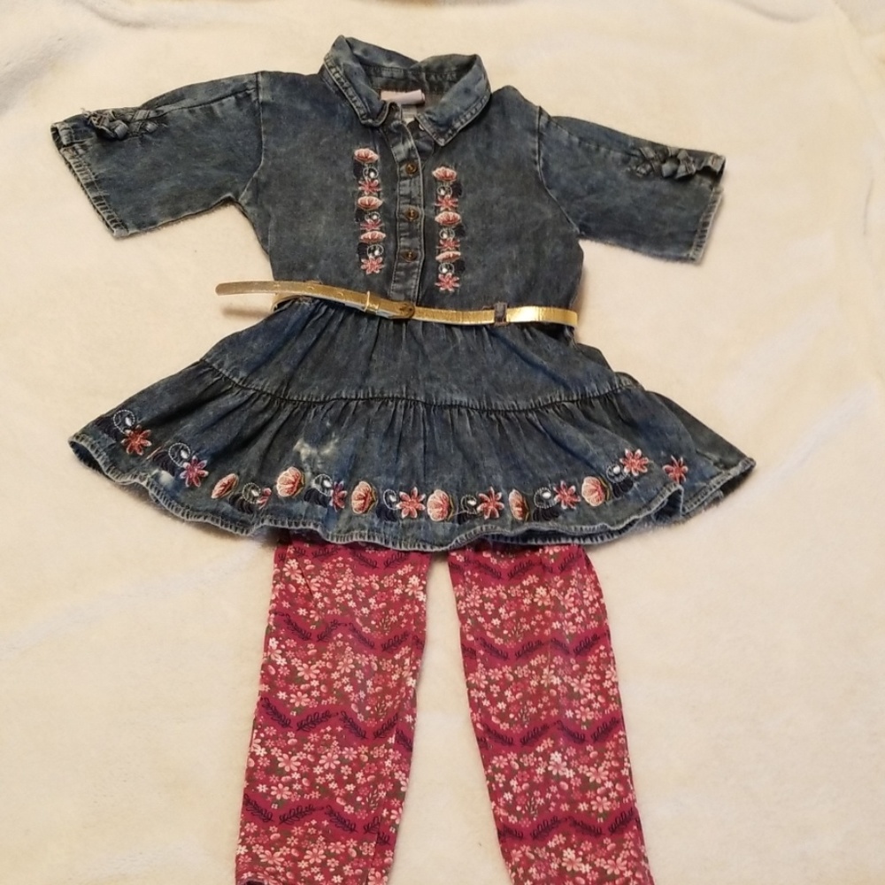 Denim 2 piece outfit